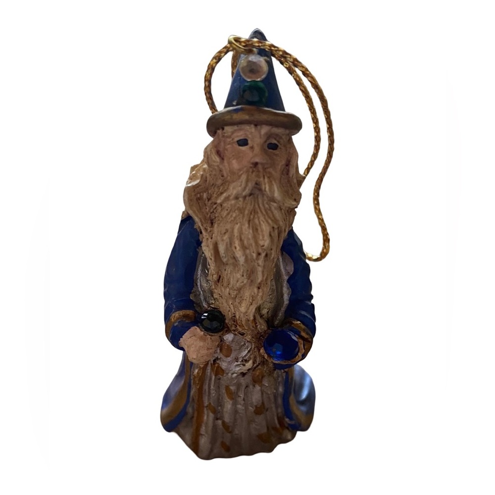 Kurt Adler Holiday Christmas Tree Ornament Wizard w/Crystal Ball‎